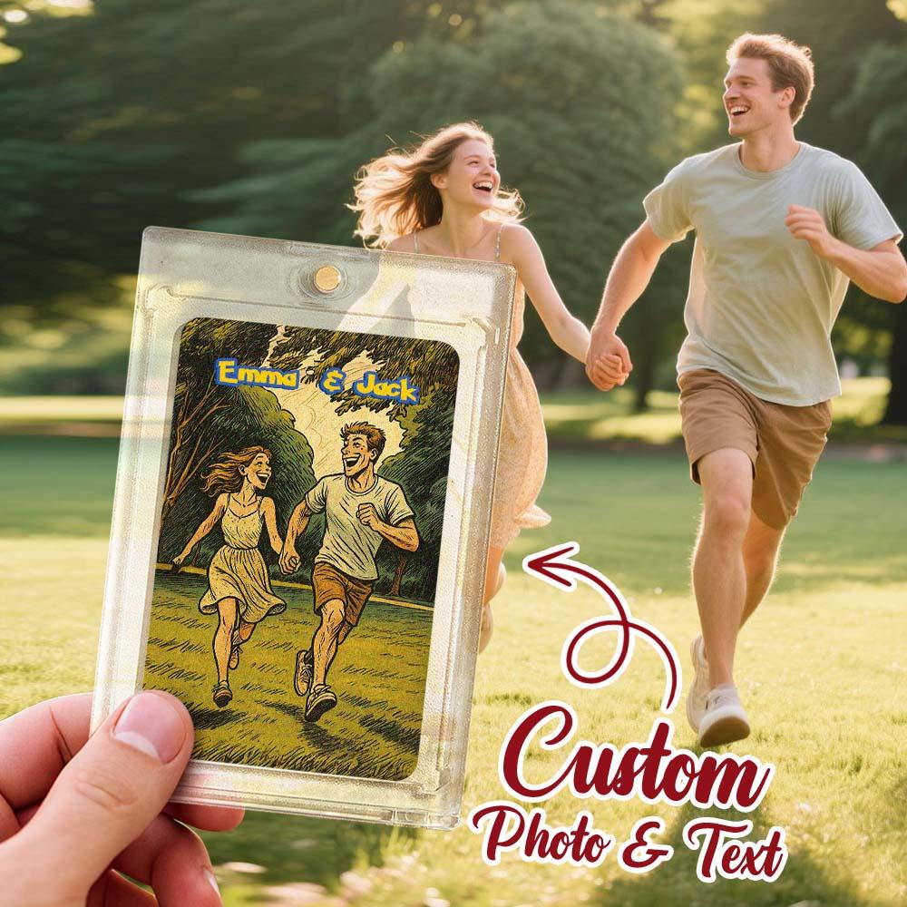 Biglietto D'auguri Personalizzato In Stile Cartone Animato, Trasforma La Tua Foto In Un Oggetto Da Collezione Unico - soufeelit