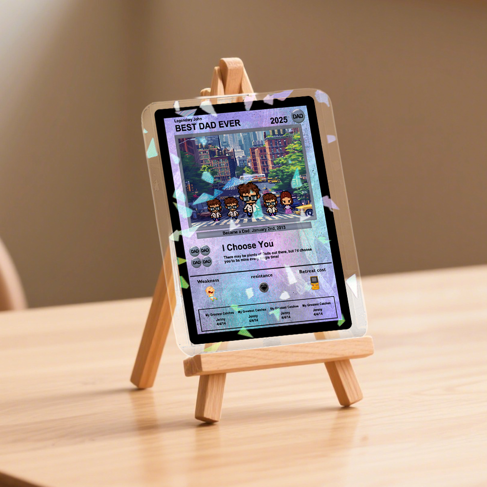 Carta Pokemon Personalizzata Per La Festa Del Papà, Carta Pokemon Personalizzata, Regalo Per Papà, Regalo Per La Festa Del Papà, Regalo Personalizzato - soufeelit