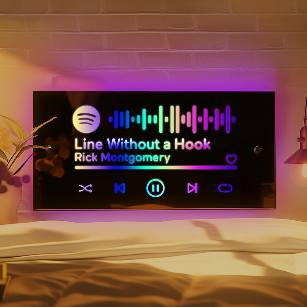 Codice Spotify Scansionabile Nome Della Luce Dello Specchio Insegna Dello Specchio Insegna Luminosa Per Camera Da Letto Illuminata A Led Personalizzata Regalo Per Lui - soufeelit