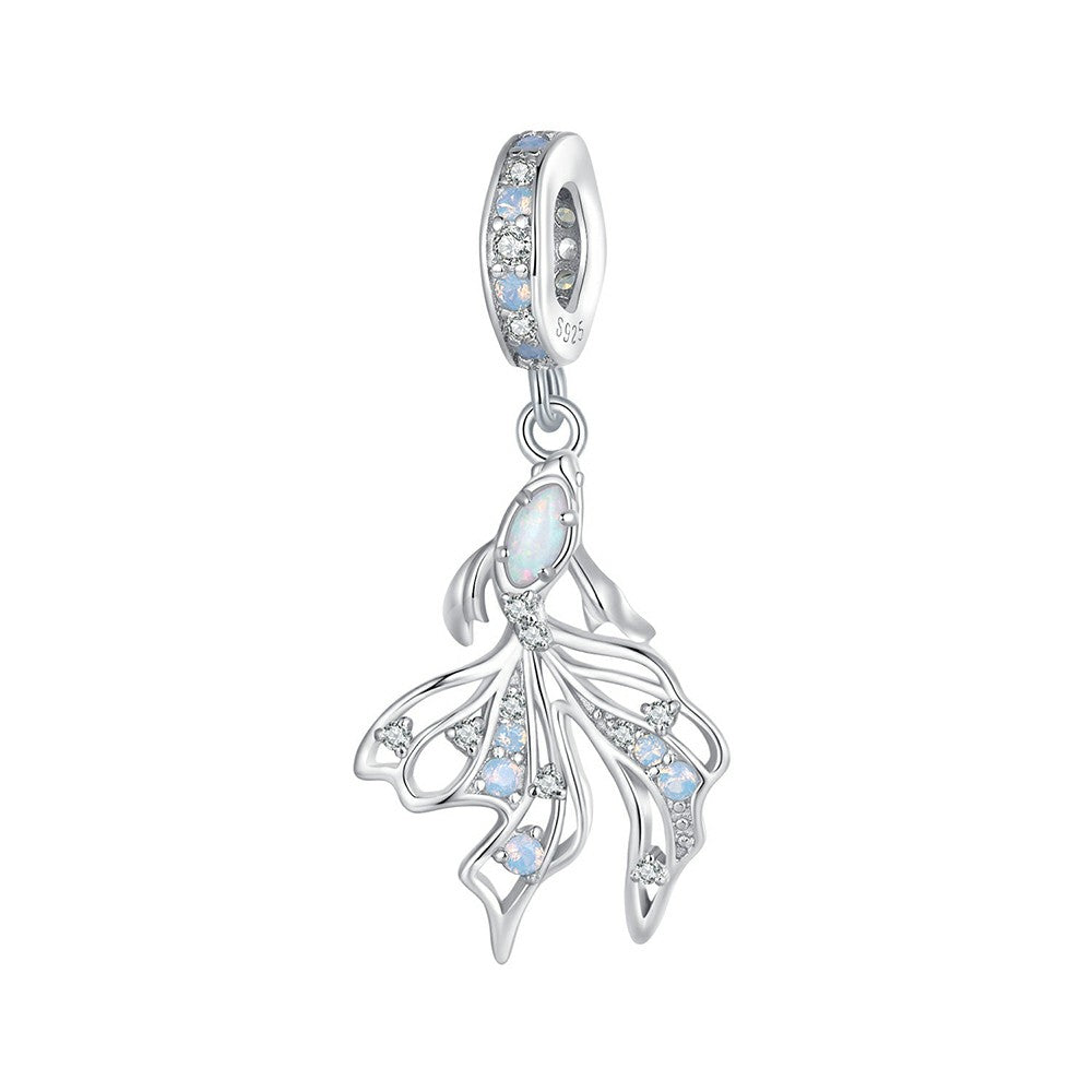 betta fish dangle charm 925 sterling silver yb2255