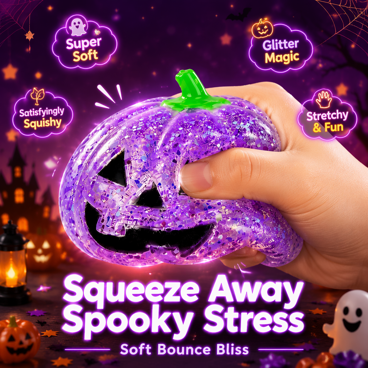 Zucca Morbida Antistress A Lento Rimbalzo, Ideale Per Alleviare Lo Stress E Favorire Il Rilassamento, Regalo Di Halloween. - soufeelit