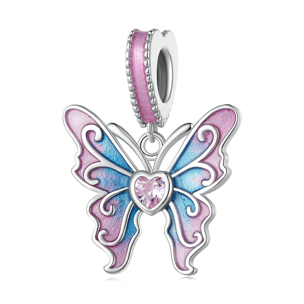 butterfly fairy dangle charm 925 sterling silver yb2293