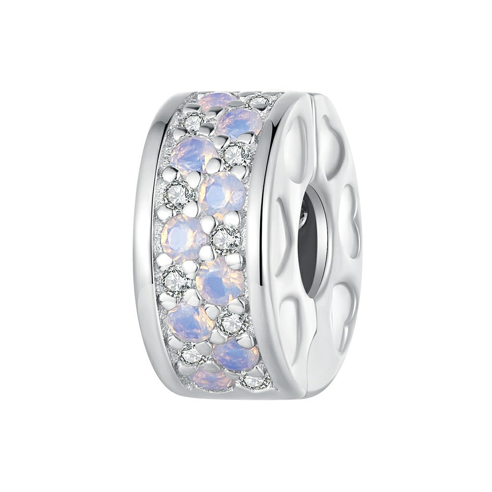 pink fantasy stopper charm spacer charm 925 sterling silver dp109