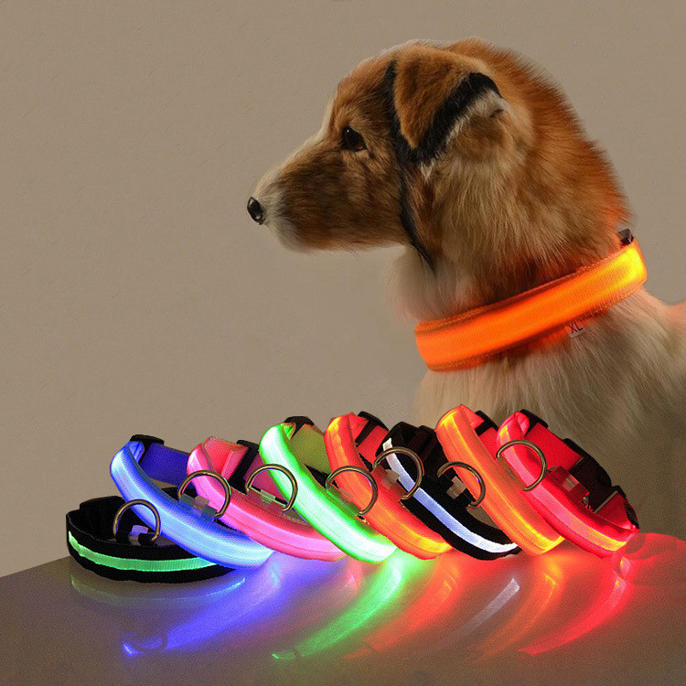 Collare Luminoso A Led Per Cani Ricaricabile Tramite Usb, Collare Di Sicurezza Notturno Regolabile Per Animali Domestici - soufeelit