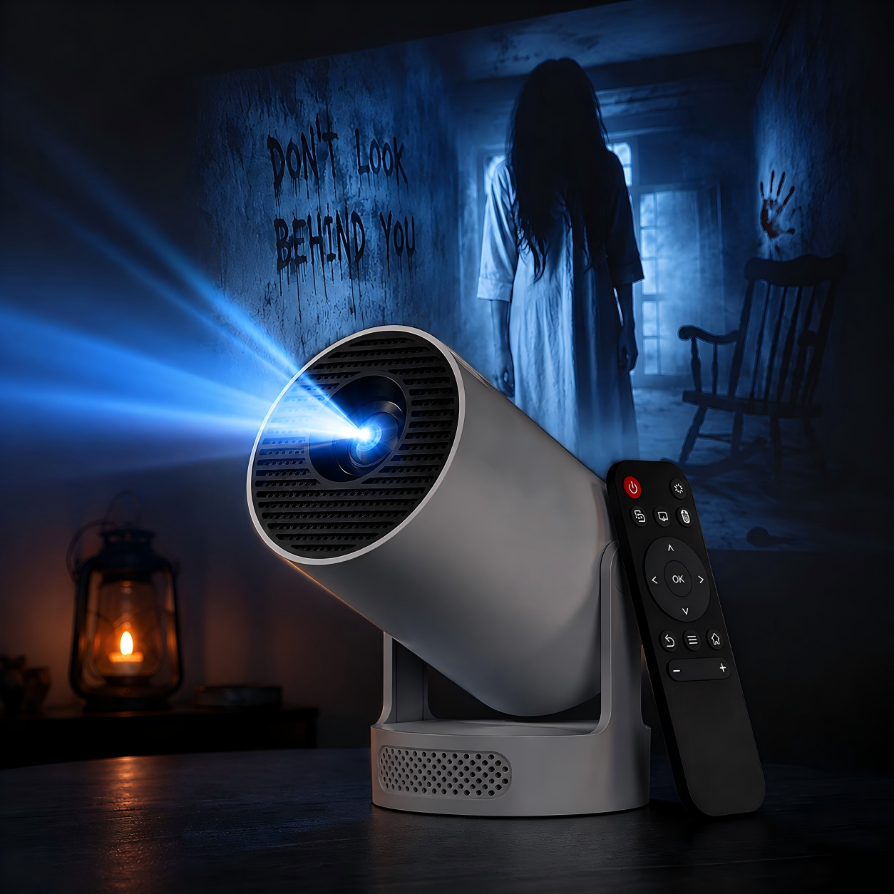 Proiettore Portatile Di Halloween: Proiezione Spaventosa Per Finestre, Proiettore Di Scene Horror Di Halloween, Accessorio Spettrale Per Feste E Decorazioni Di Halloween Per Interni Ed Esterni. - soufeelit