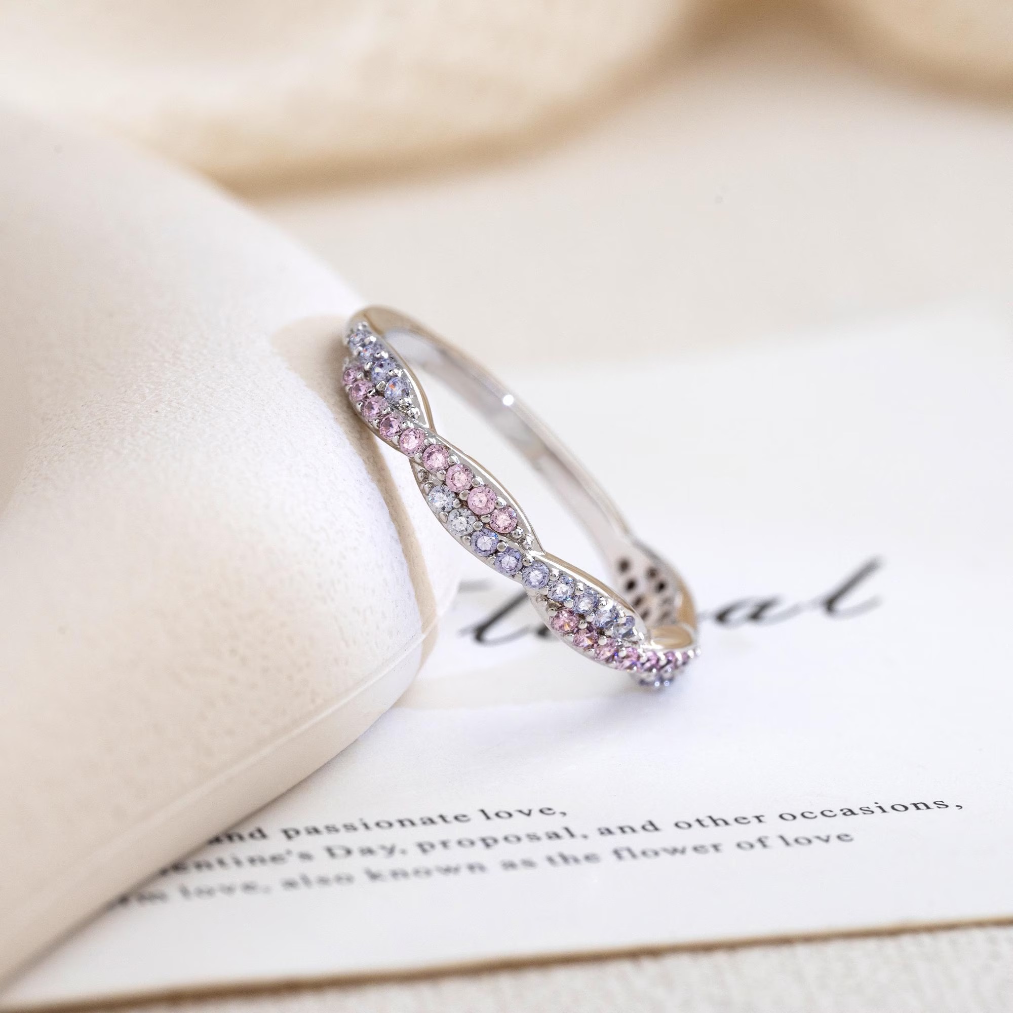Anello In Argento Con Pietra Portafortuna Personalizzata, Anello In Argento Con Gioielli Unici, Regalo Per Lei - soufeelit