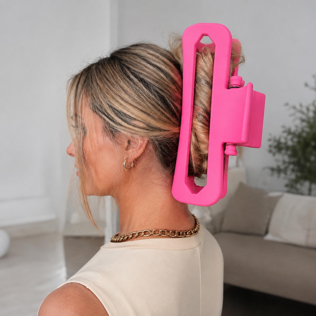 Clip Per Artiglio Per Capelli Rosa Oversize, Novità Gigante, Accessorio Per Capelli Jumbo - soufeelit