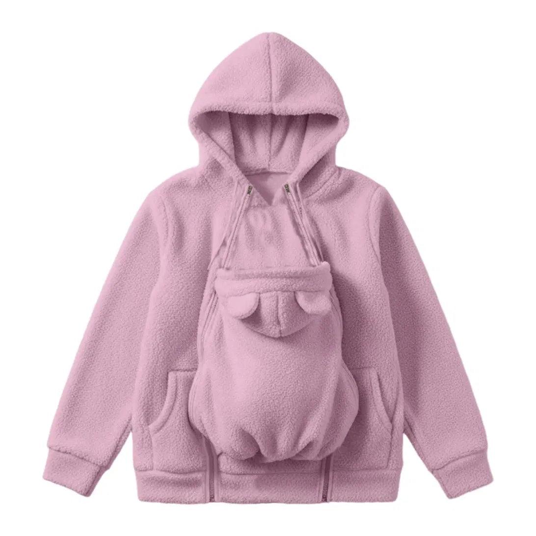 Felpe Con Cappuccio In Pile Sherpa Abbinate Per Tutta La Famiglia – Felpe Con Zip "Keep Baby Warm", Comodi Completi Genitore-figlio, Abbigliamento Invernale Caldo E Regalo Coordinato Per Tutta La Famiglia. - soufeelit