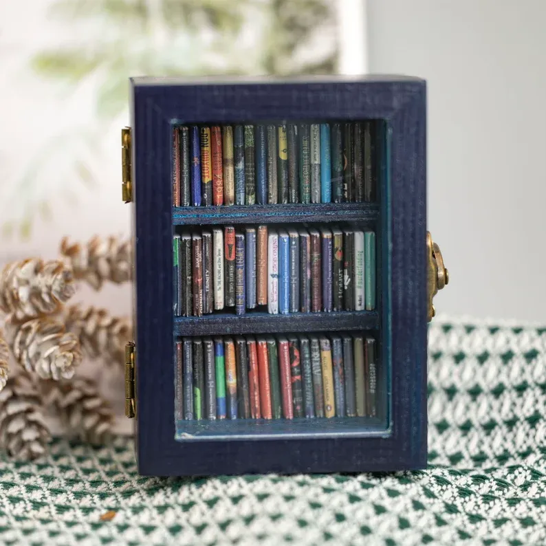Libreria Ansia In Edizione Tascabile, Libreria Mini, Paesaggio In Miniatura, Libreria In Miniatura, Regalo Per Gli Amanti Dei Libri, Decorazione Dello Studio - soufeelit