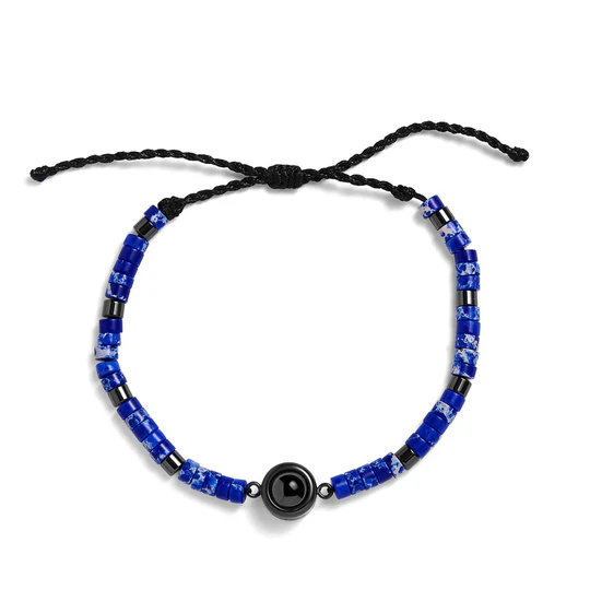 Bracciale Con Foto Personalizzato Con Perline Bracciale Con Proiezione Personalizzata Regalo Di Natale Per Lui - soufeelit