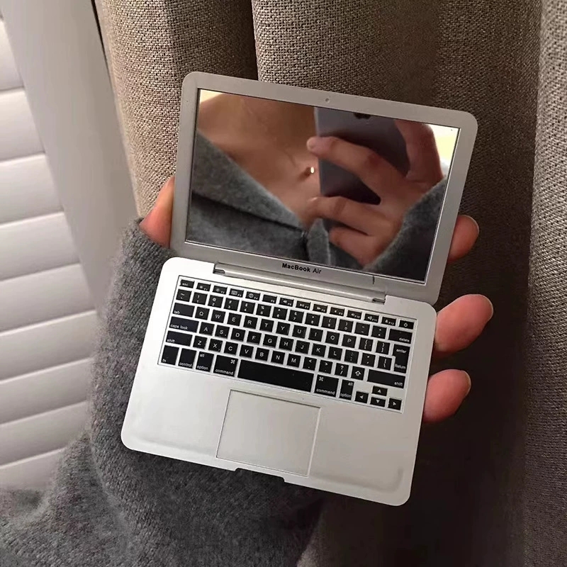 Specchio compatto per mini laptop Specchio per trucco pieghevole creativo Regalo carino per ragazze e amici - soufeelit