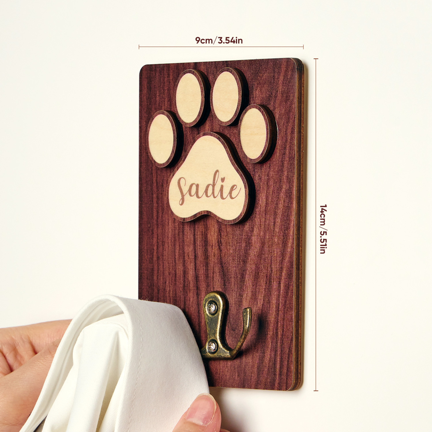 Suporte De Coleira De Cachorro Personalizado, Suporte De Coleira De Madeira Para Cachorro, Placa De Cachorro Feita À Mão, Armazenamento De Coleira, Placa De Madeira - soufeelbr