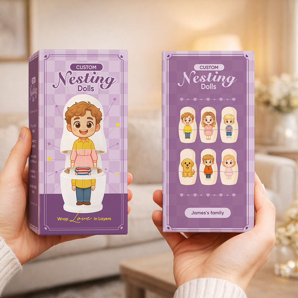 Caixa De Presente Personalizada Para Bonecas Russas - soufeelbr