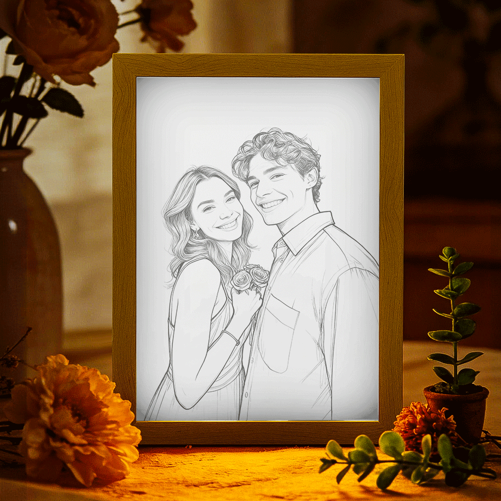 Pintura De Fotos Personalizada Com Luzes Led, Retratos, Luz Noturna, Presentes De Anime E Arte, Porta-retratos, Arte De Parede. - soufeelbr