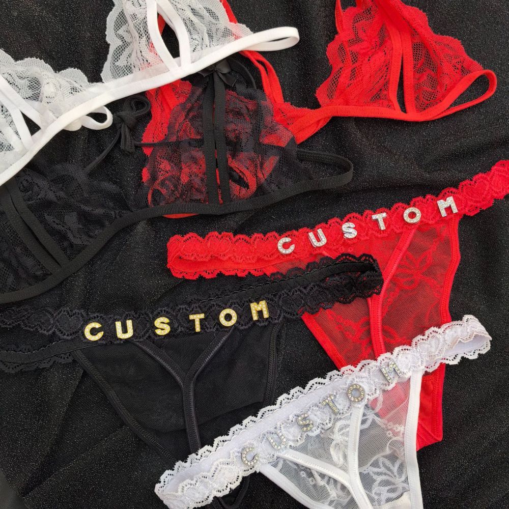 Conjunto De Roupa Íntima De Renda Rosa Lingerie E Tangas, Presente De Roupa Íntima Transparente Para Ela - soufeelbr