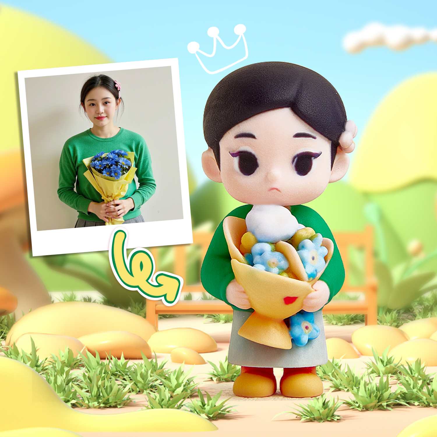 Figura De Ação 3d Personalizada Com Sua Foto, Figura De Brinquedo Personalizada, Presentes De Figura De Ação Personalizada Para Ela - soufeelbr