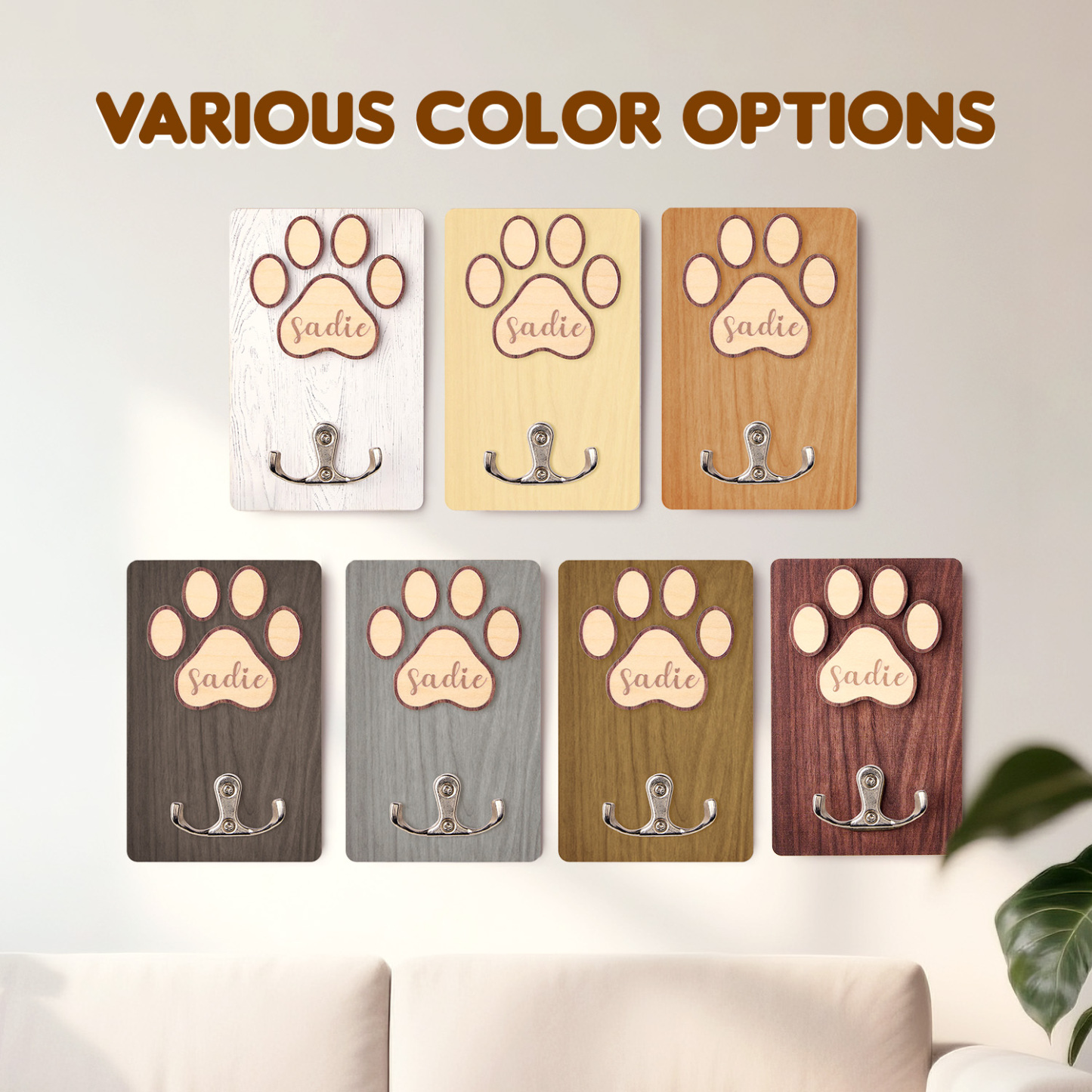 Suporte De Coleira De Cachorro Personalizado, Suporte De Coleira De Madeira Para Cachorro, Placa De Cachorro Feita À Mão, Armazenamento De Coleira, Placa De Madeira - soufeelbr