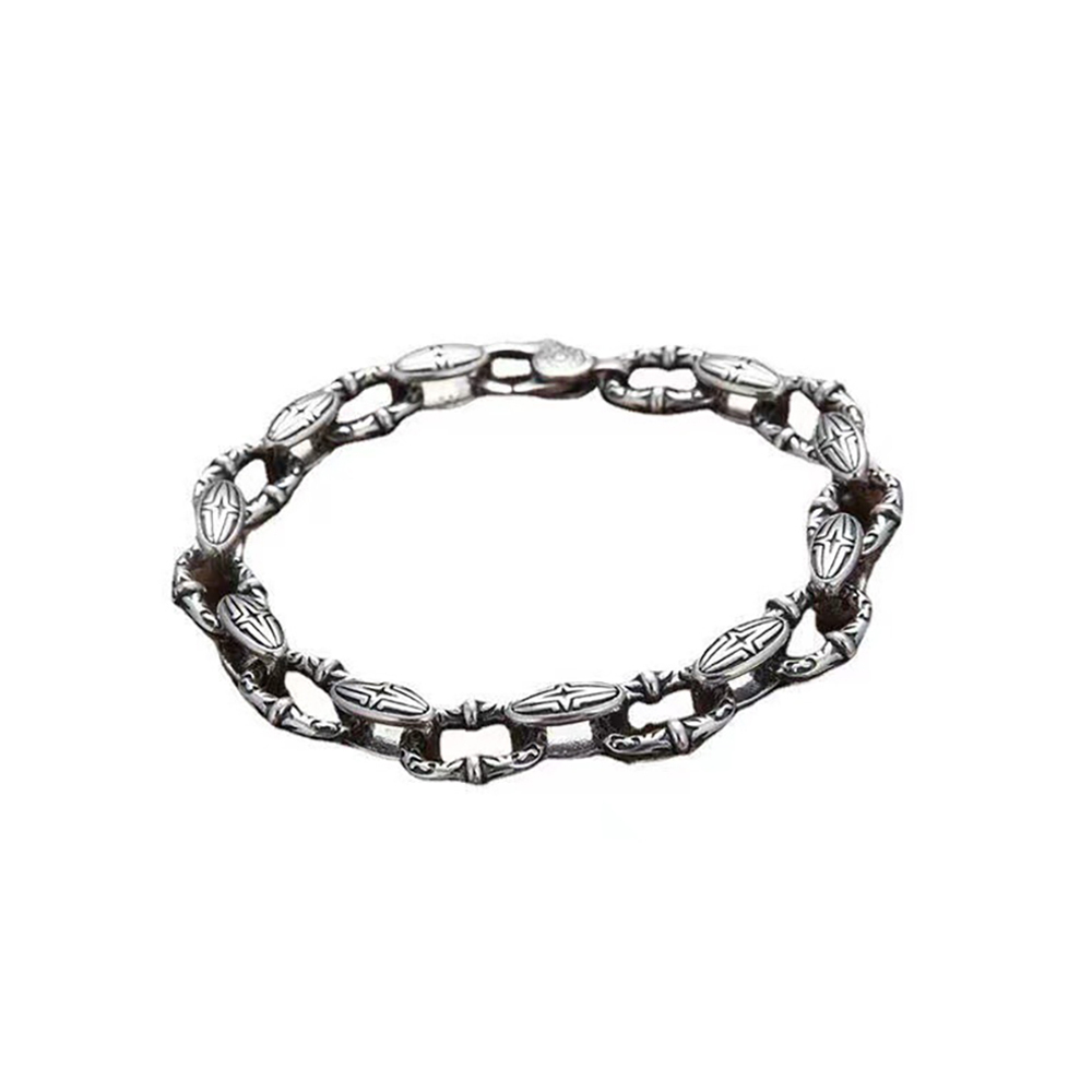 Pulseira Masculina De Rattan Grama Pulseira Vintage Punk Presente Para Namorado - soufeelbr