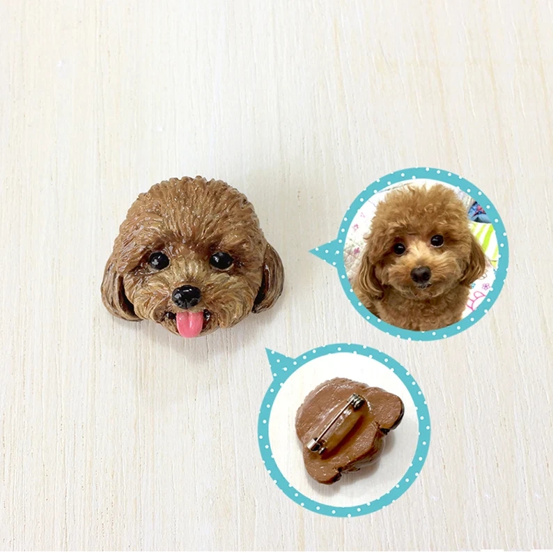 Broche De Argila Personalizado Feito À Mão Para Amantes De Animais De Estimação