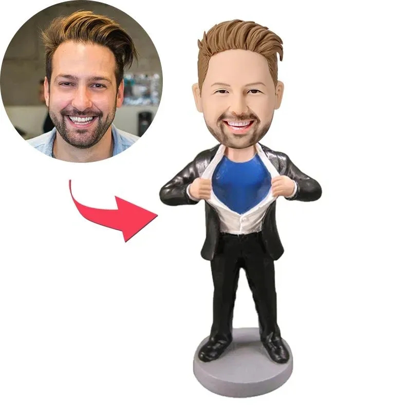 Melhor Bobblehead Personalizado Do Super-homem De Quadrinhos Com Texto Gravado