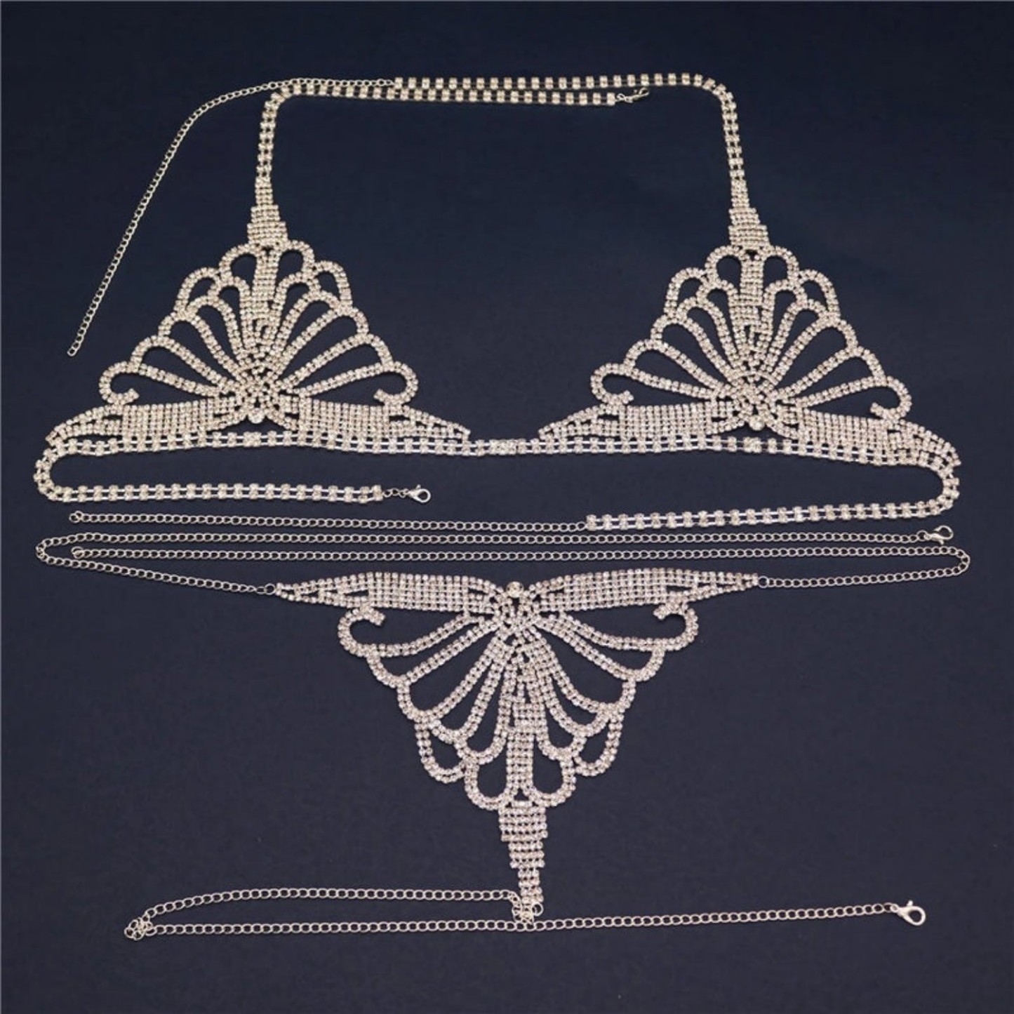 Conjunto De Sutiã Diamond Ultimate Sparkle E Corrente - soufeelbr