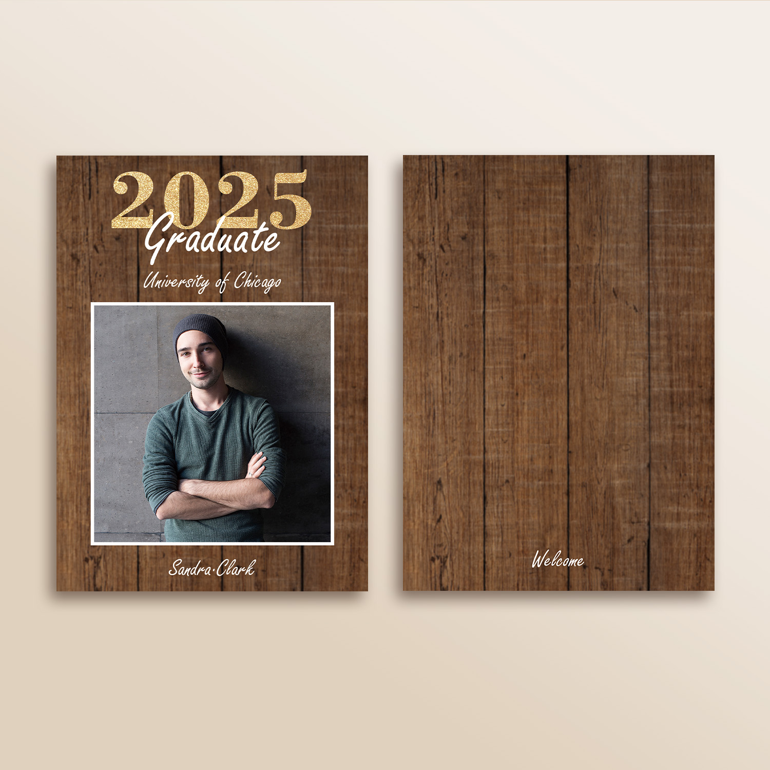 Cartão de Felicitações Personalizada Presente de Formatura Lembrança