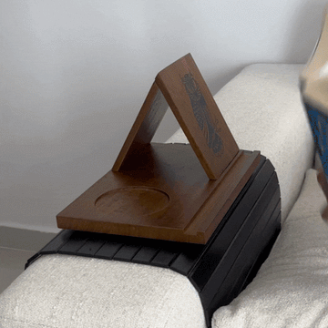 Suporte Para Livros Multifuncional Personalizado Com Porta-copos, Apoio Para Leitura Com Texto Personalizado, Compartimentos De Armazenamento, Presente Para Amantes De Livros. - soufeelbr