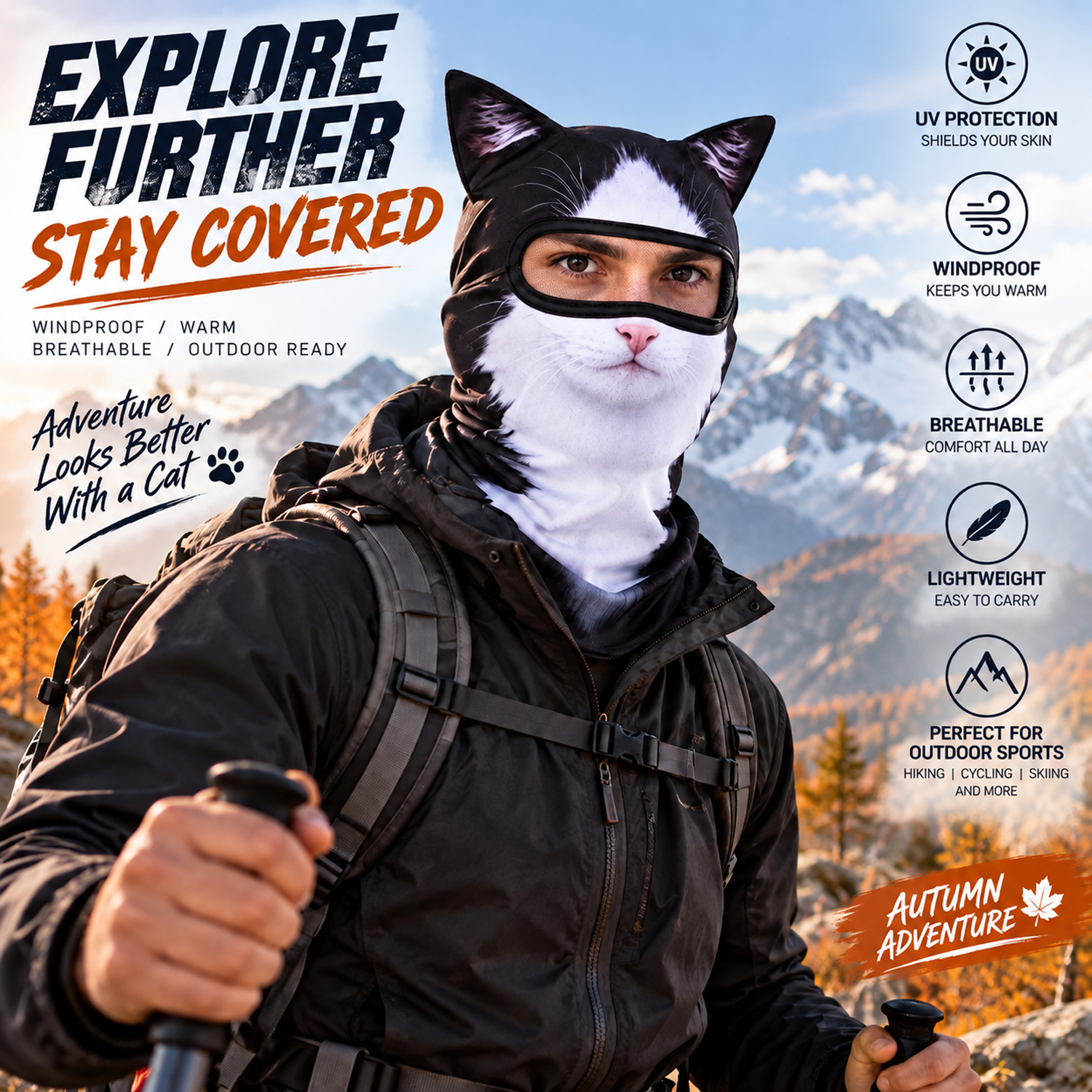 Máscara Facial Divertida Com Estampa Animal Para Atividades Ao Ar Livre, Respirável E Com Proteção Solar, Ideal Para Esportes, Ciclismo E Outras Atividades Ao Ar Livre. Ótimo Presente Para Entusiastas De Atividades Ao Ar Livre. - soufeelbr