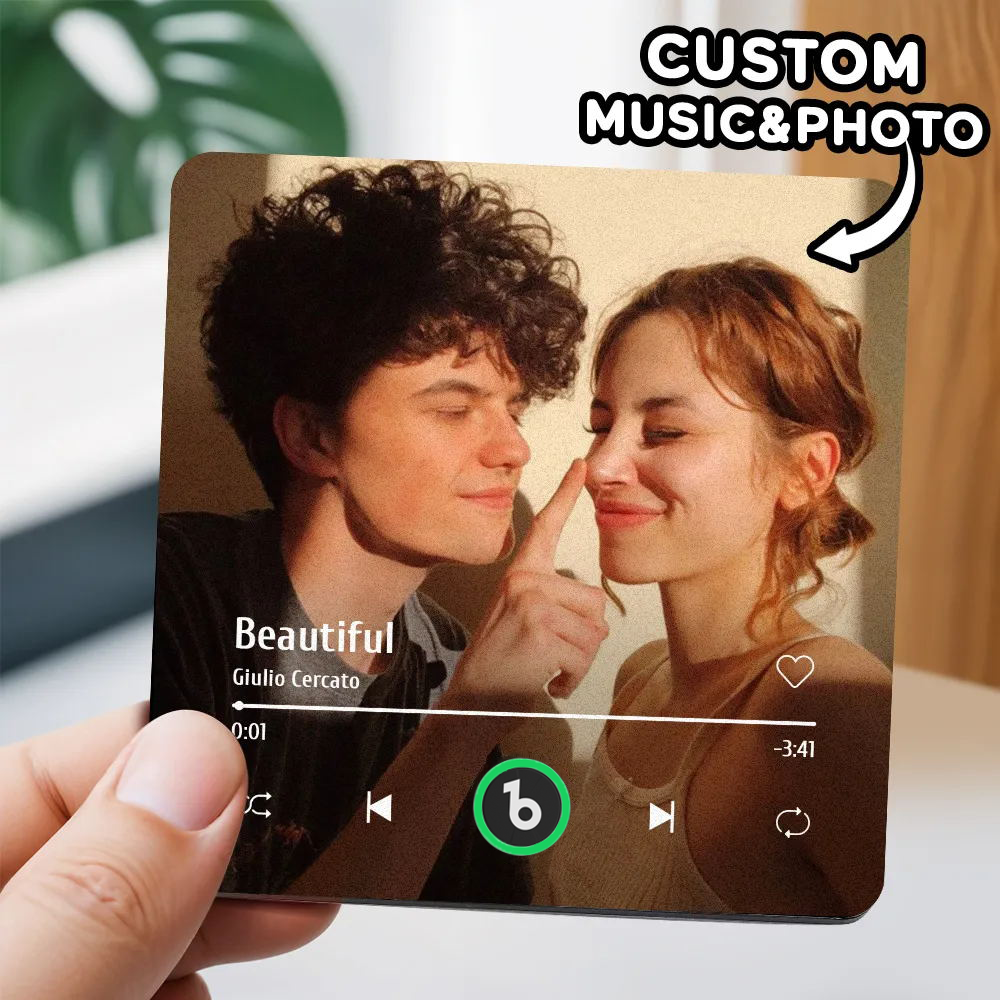 Álbum De Fotos Personalizado, Ímã De Geladeira, Música, Adesivo De Parede, Movimento Musical Que Pode Ser Reproduzido Sem Telefone Celular