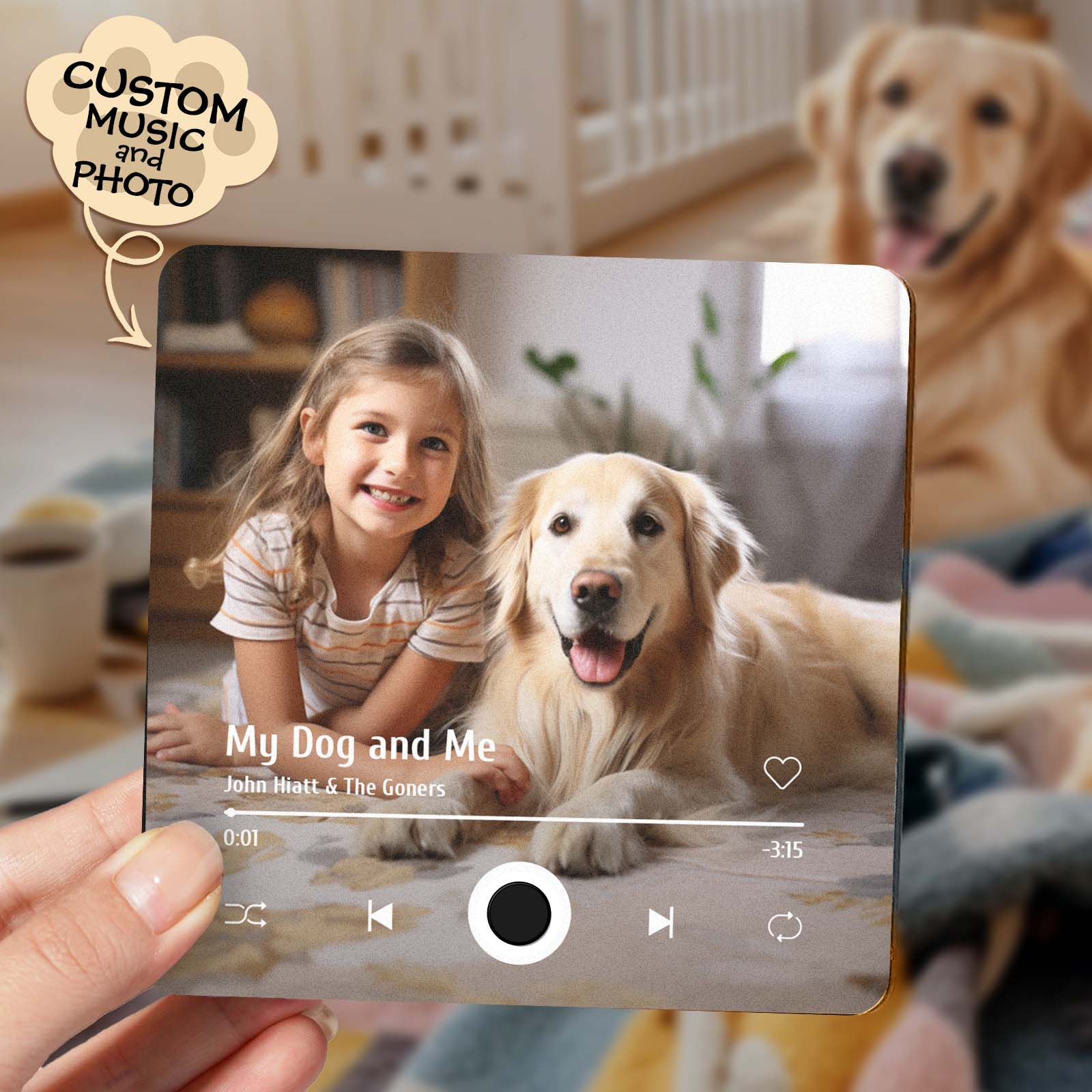 Ímã De Geladeira De Álbum Personalizado, Ímã De Geladeira De Música Personalizado Pode Tocar Músicas, Presentes Para Amantes De Animais De Estimação - soufeelbr