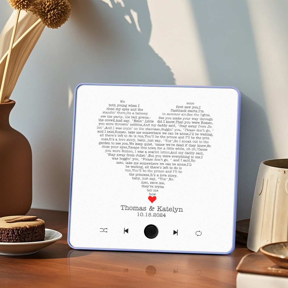 Música Personalizada Ímã De Geladeira Letras Coração Adesivo Presentes Música Parede Foto Adesivo Movimento Música Que Pode Ser Reproduzido Sem Telefone Celular - soufeelbr