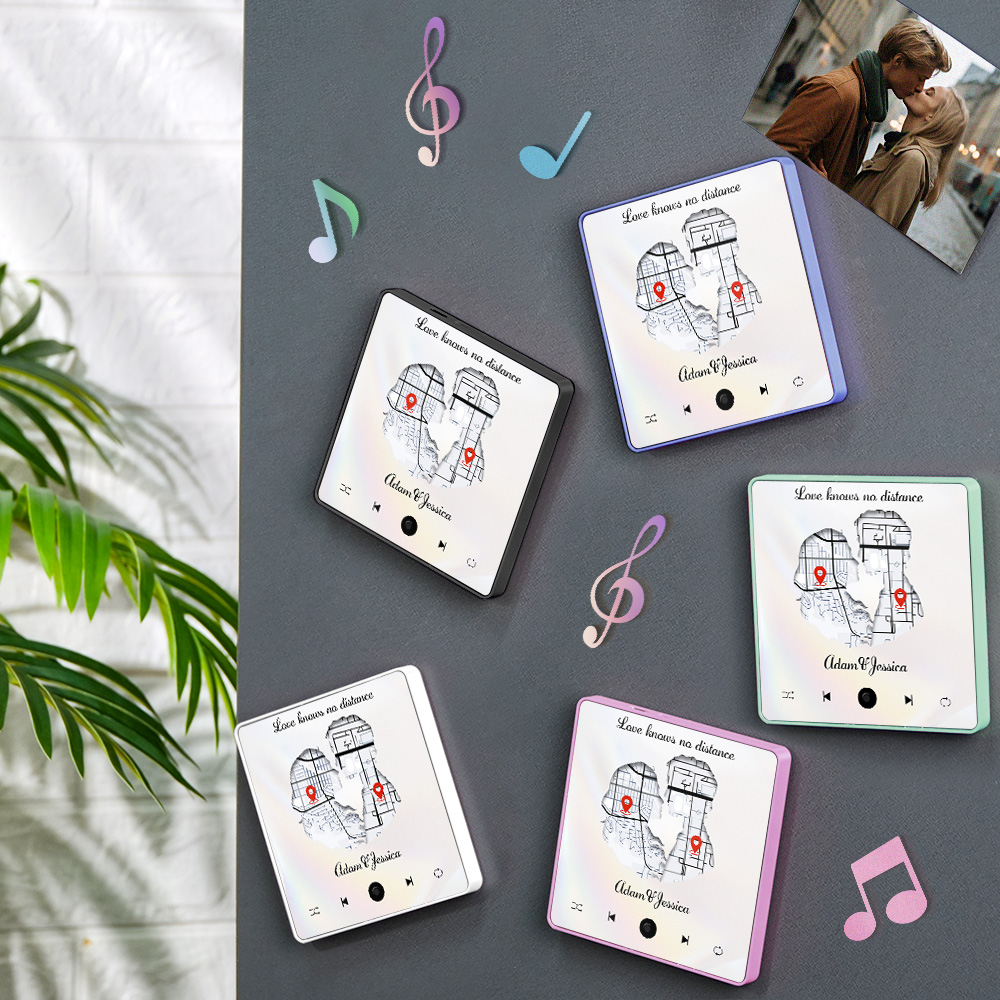 Mapa Magnético De Geladeira Com Música Personalizada, Presente De Relacionamento De Longa Distância, O Melhor Presente De Aniversário Pode Ser Reproduzido, Ímã De Geladeira De Música Para Ela - soufeelbr
