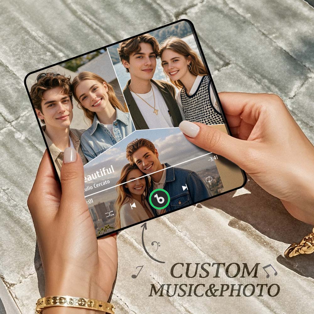 Ímã de geladeira personalizado com canto romântico