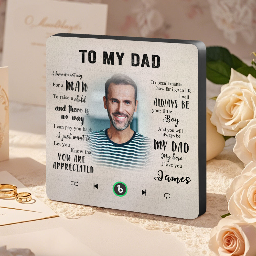 Ímã De Geladeira Com Música Personalizada Nova Atualização 4.0 Com Foto Personalizada E Nome Adesivo De Parede Com Música Para Meu Pai/mãe/amigo/filha/filho/esposa/marido - soufeelbr