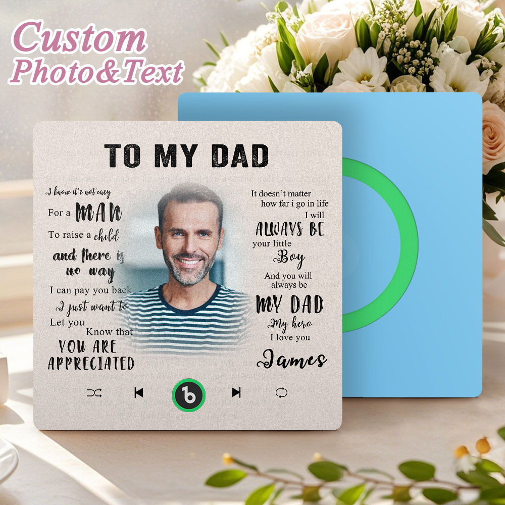Ímã De Geladeira Com Música Personalizada Nova Atualização 4.0 Com Foto Personalizada E Nome Adesivo De Parede Com Música Para Meu Pai/mãe/amigo/filha/filho/esposa/marido - soufeelbr