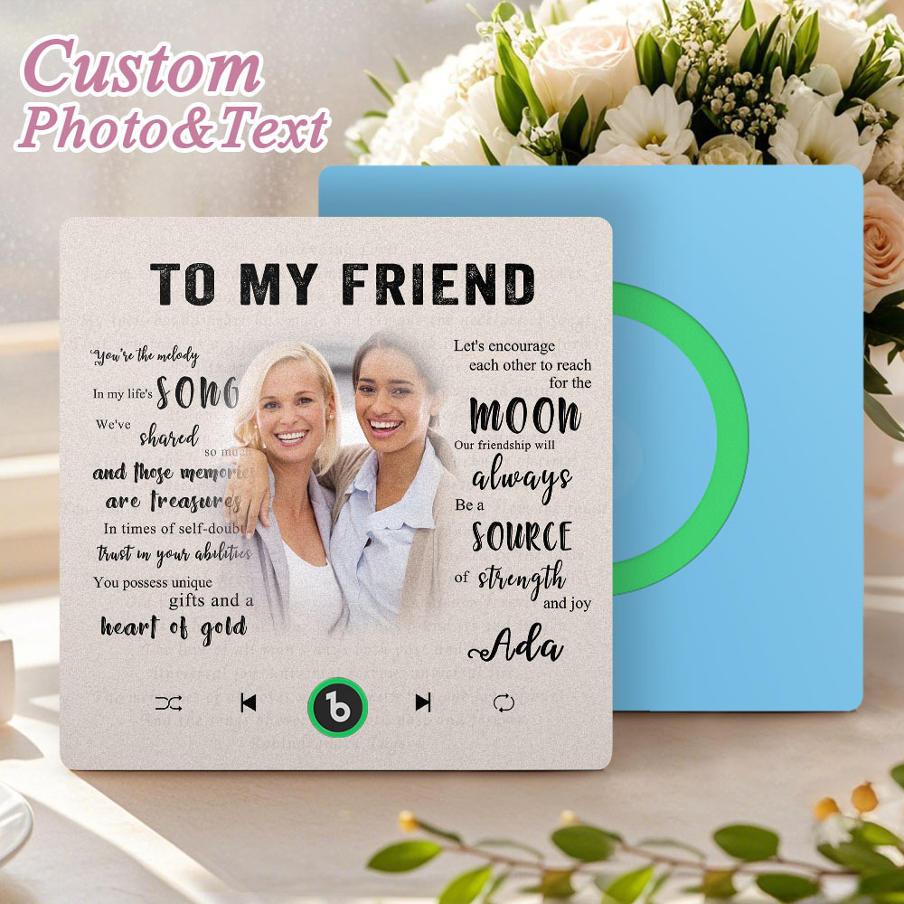 Ímã De Geladeira Com Música Personalizada Nova Atualização 4.0 Com Foto Personalizada E Nome Adesivo De Parede Com Música Para Meu Pai/mãe/amigo/filha/filho/esposa/marido - soufeelbr