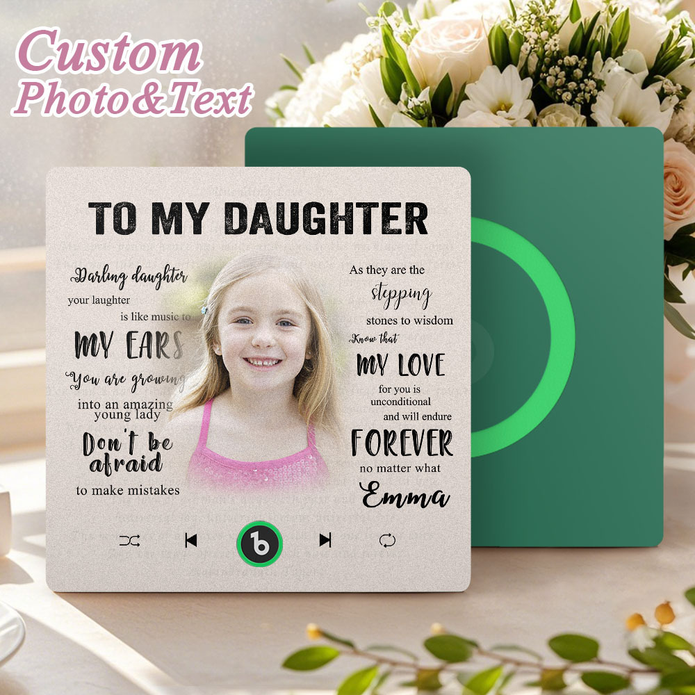 Ímã De Geladeira Com Música Personalizada Nova Atualização 4.0 Com Foto Personalizada E Nome Adesivo De Parede Com Música Para Meu Pai/mãe/amigo/filha/filho/esposa/marido - soufeelbr