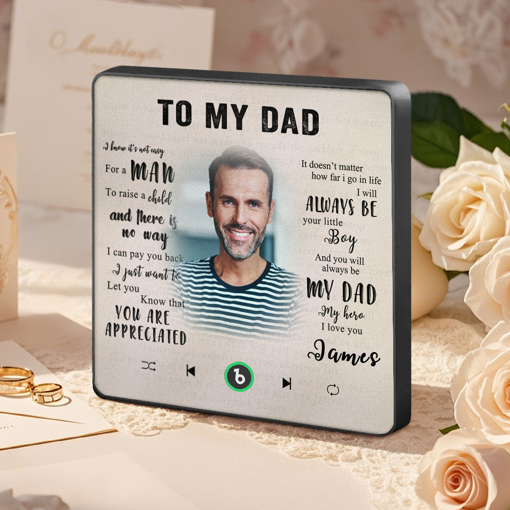 Ímã De Geladeira Com Música Personalizada Nova Atualização 4.0 Com Foto Personalizada E Nome Adesivo De Parede Com Música Para Meu Pai/mãe/amigo/filha/filho/esposa/marido - soufeelbr