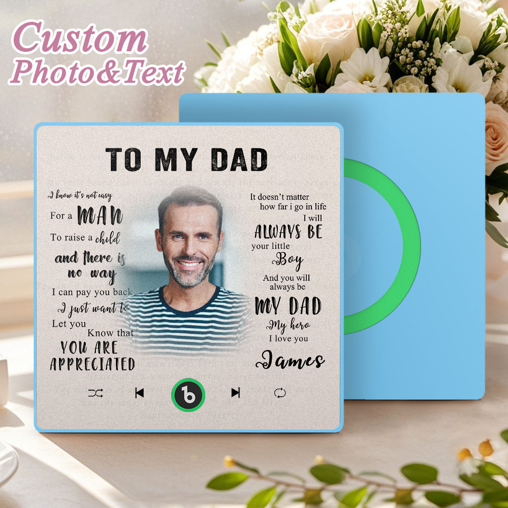 Ímã De Geladeira Com Música Personalizada Nova Atualização 4.0 Com Foto Personalizada E Nome Adesivo De Parede Com Música Para Meu Pai/mãe/amigo/filha/filho/esposa/marido - soufeelbr