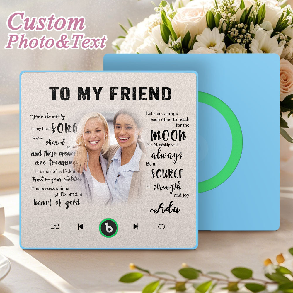 Ímã De Geladeira Com Música Personalizada Nova Atualização 4.0 Com Foto Personalizada E Nome Adesivo De Parede Com Música Para Meu Pai/mãe/amigo/filha/filho/esposa/marido - soufeelbr