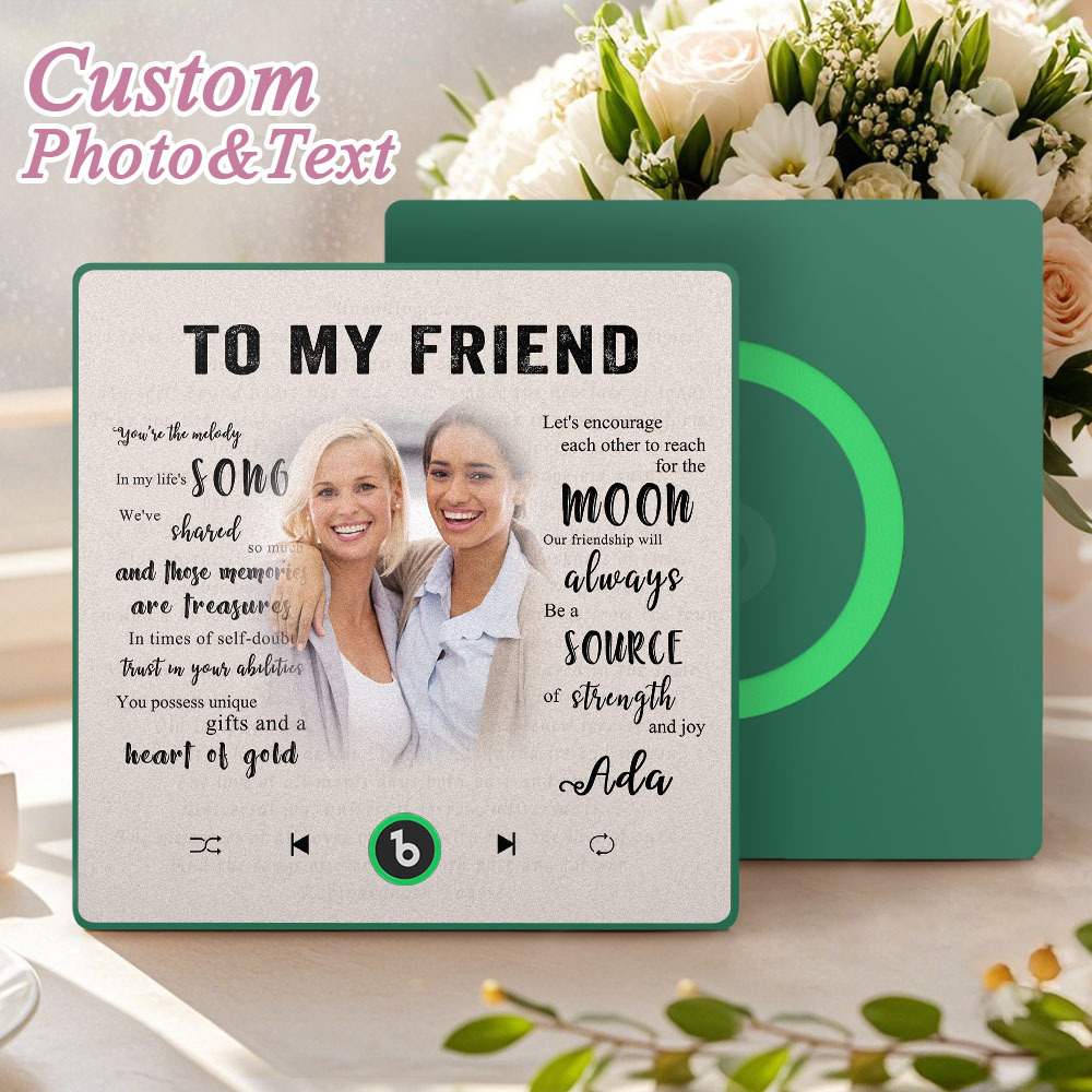Ímã De Geladeira Com Música Personalizada Nova Atualização 4.0 Com Foto Personalizada E Nome Adesivo De Parede Com Música Para Meu Pai/mãe/amigo/filha/filho/esposa/marido - soufeelbr