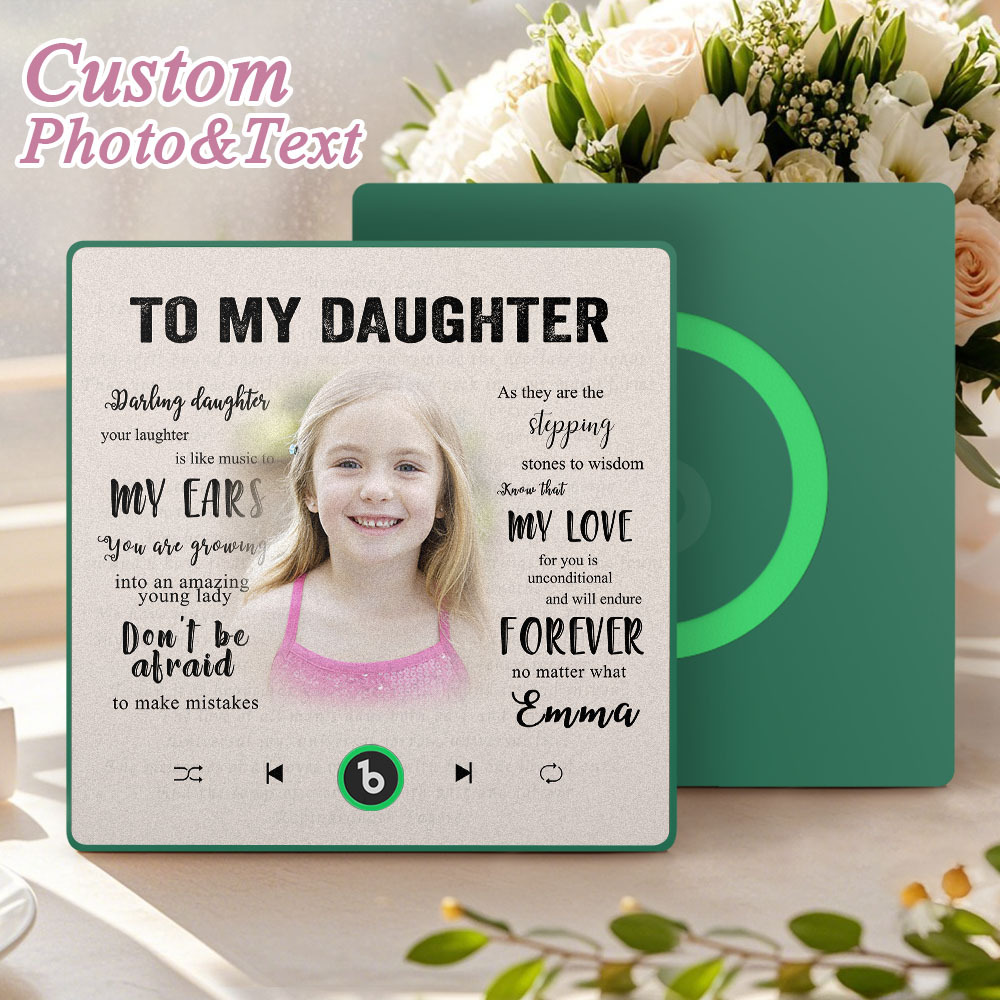 Ímã De Geladeira Com Música Personalizada Nova Atualização 4.0 Com Foto Personalizada E Nome Adesivo De Parede Com Música Para Meu Pai/mãe/amigo/filha/filho/esposa/marido - soufeelbr