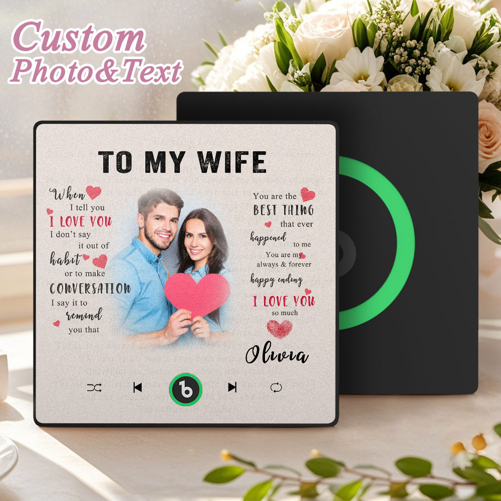 Ímã De Geladeira Com Música Personalizada Nova Atualização 4.0 Com Foto Personalizada E Nome Adesivo De Parede Com Música Para Meu Pai/mãe/amigo/filha/filho/esposa/marido - soufeelbr