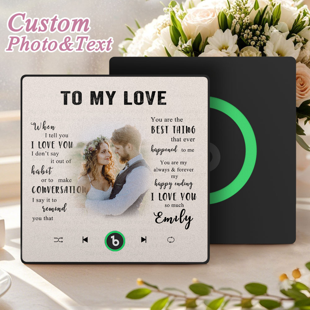 Ímã De Geladeira Com Música Personalizada Nova Atualização 4.0 Com Foto Personalizada E Nome Adesivo De Parede Com Música Para Meu Pai/mãe/amigo/filha/filho/esposa/marido - soufeelbr