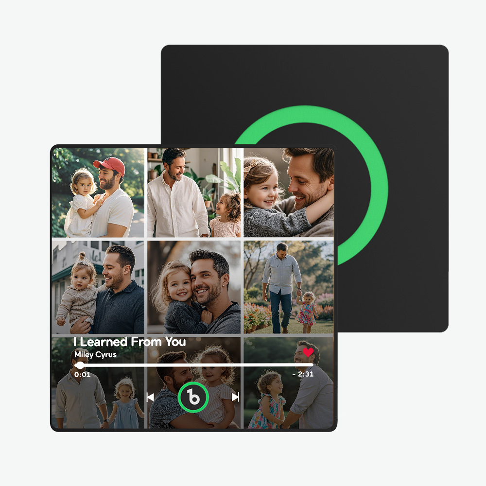 Ímã De Geladeira De Música Personalizado E Foto Com Moldura Colorida Adesivo De Foto De Parede De Música Movimento Musical Que Pode Ser Tocado Presente Para Casal Novo Presente De Atualização 4.0 Para Pai - soufeelbr