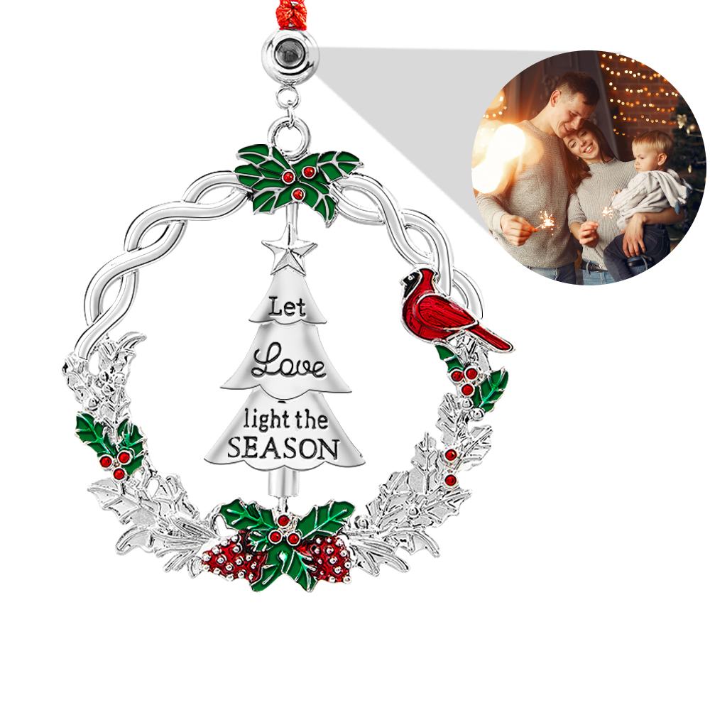 Ornamentos De Projeção De Foto Personalizada Girando Árvore De Natal 2024 Presentes De Natal - soufeelbr