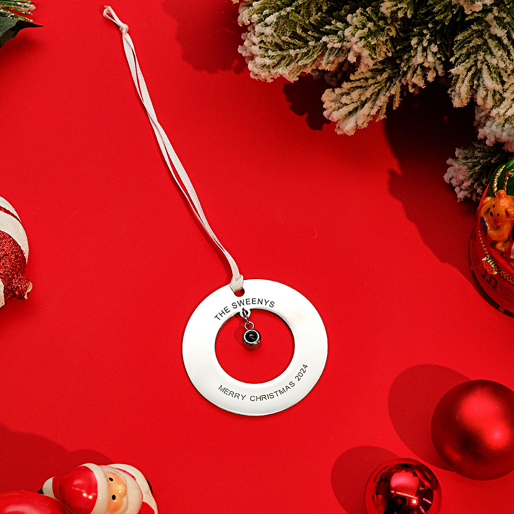 Enfeites De Projeção De Fotos Personalizadas, Enfeites De Árvore De Natal, Presentes De Natal - soufeelbr