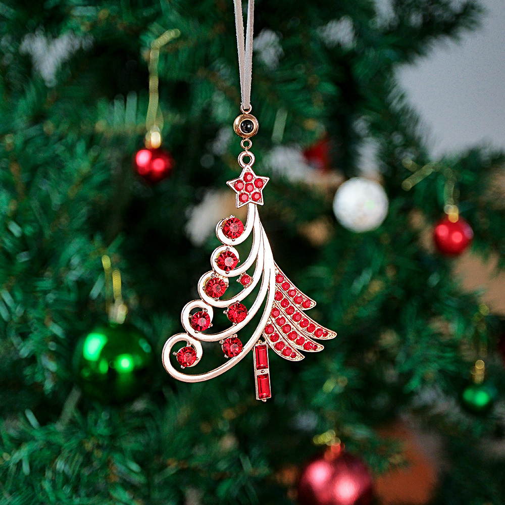 Enfeites De Projeção De Fotos Personalizadas, Árvore De Natal Colorida, Ornamento De Diamante, Presentes De Natal - soufeelbr