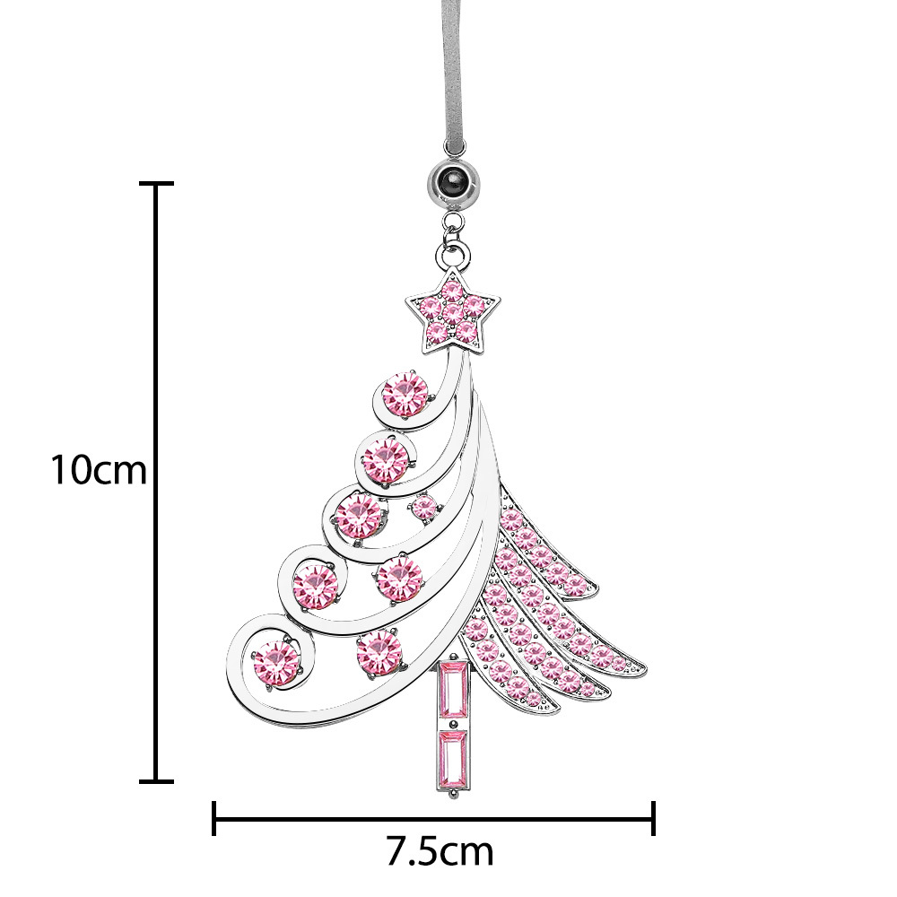 Enfeites De Projeção De Fotos Personalizadas, Árvore De Natal Colorida, Ornamento De Diamante, Presentes De Natal - soufeelbr