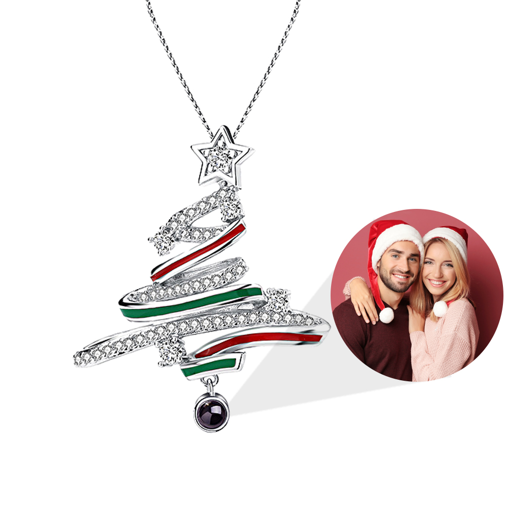 Ornamentos De Projeção De Foto Personalizada Estrela Árvore De Natal Presentes De Natal - soufeelbr